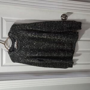 1988 fat face mens medium large sweater chunky knit cotton blend marbled gray